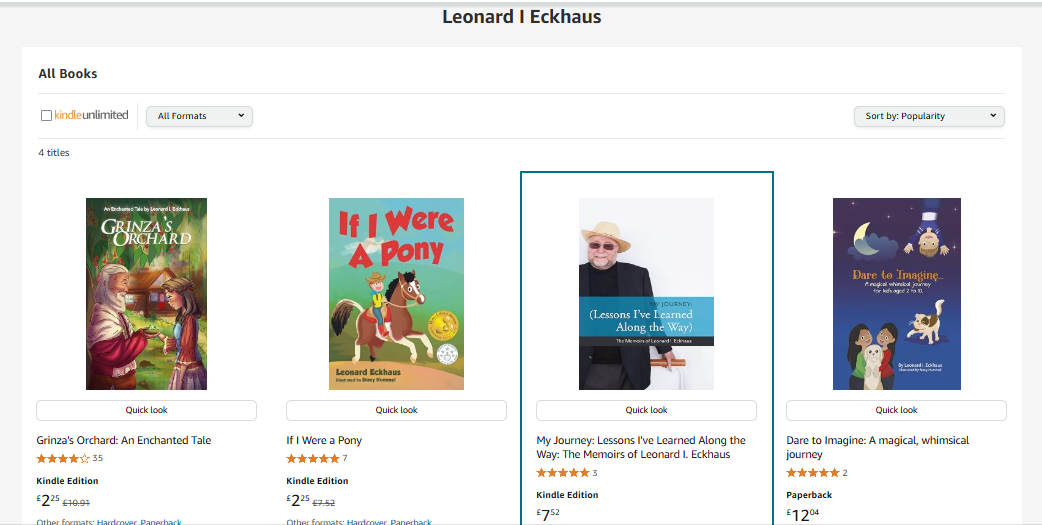 All books by Leonard I. Eckhaus